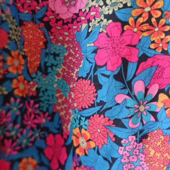 J. Crew Liberty Ciara Ruffleneck Flutter Sleeve Floral Top Pleated AR916 XS 0 - Picture 9 of 16